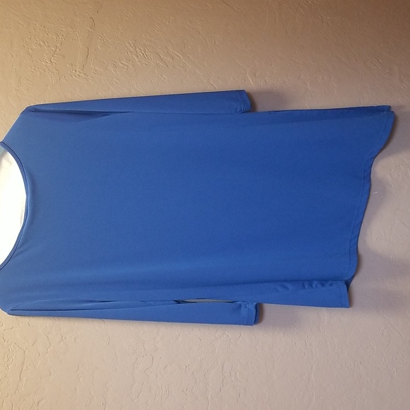 WESTBOUND Sz S Royal Blue 3/4 Sleeve w/ Handkerchief Hem EUC. CL# 98 - Picture 3 of 6